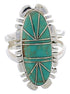 Southwest Jewelry Sterling Silver Turquoise Ring Size 5-1/2 TX28522